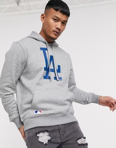 Худи серого цвета с логотипом New Era MLB LA Dodgers-Серый