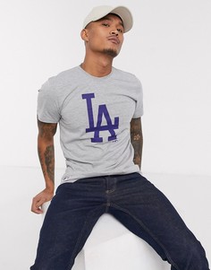 Серая футболка с логотипом New Era MLB LA Dodgers-Серый