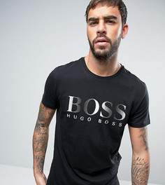 Футболка классического кроя с крупным логотипом BOSS Black By Hugo Boss-Черный