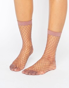 Сиреневые носки в крупную сетку ASOS-Фиолетовый