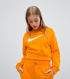 Укороченный оранжевый свитшот с большим логотипом-галочкой Nike эксклюзивно для ASOS