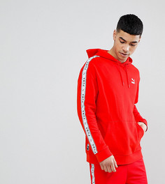 Худи красного цвета без застежки с отделкой лентой на рукавах Puma эксклюзивно на ASOS-Красный