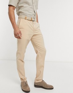 Светло-бежевые брюки скинни ASOS DESIGN wedding-Светло-бежевый