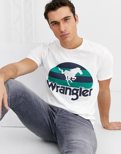 Белая футболка с принтом Wrangler-Белый