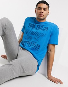 Винтажная футболка Tom Tailor-Синий