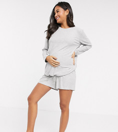 Ультрамягкие шорты от комплекта ASOS DESIGN Maternity-Серый