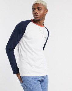 Белая футболка с длинными рукавами реглан и логотипом Jack & Jones Originals-Белый