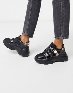 Черные кроссовки на шнуровке ASOS DESIGN-Черный