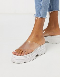 Белые сандалии в спортивном стиле Public Desire-Белый