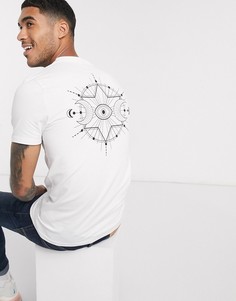 Приталенная футболка с принтом ASOS DESIGN-Белый