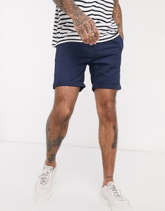Темно-синие шорты чиносы Bellfield-Темно-синий