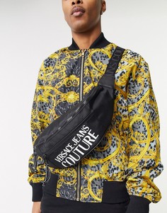 Черная сумка-кошелек на пояс с логотипом Versace Jeans Couture-Черный