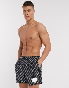 Черные шорты для плавания с логотипом от комплекта Calvin Klein-Черный