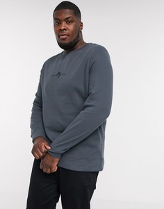 Свитшот с логотипом River Island Big & Tall-Серый