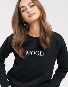 Свитшот с принтом ASOS DESIGN-Черный