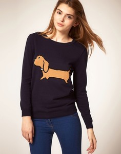 Джемпер с таксой ASOS-Темно-синий