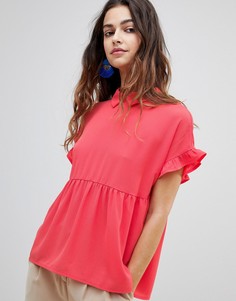 Блузка с оборками Y.A.S Lulli-Красный