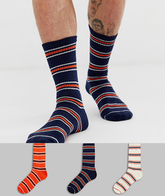 Набор из 3 пар носков в полоску New Look-Мульти