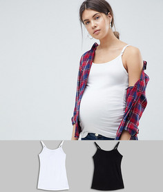 Набор из 2 топов на бретелях для кормящих мам ASOS DESIGN Maternity, СКИДКА-Мульти