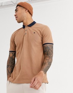 Поло карамельного цвета Burton Menswear-Коричневый