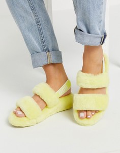 Желтые сандалии с двойными ремешками UGG-Желтый