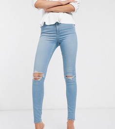 Синие джинсы скинни с завышенной талией ASOS DESIGN Tall Ridley-Синий