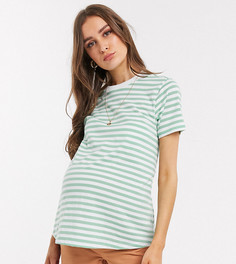 Футболка в полоску с круглым вырезом ASOS DESIGN Maternity-Мульти
