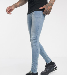 Светлые супероблегающие эластичные джинсы ASOS DESIGN Tall-Синий