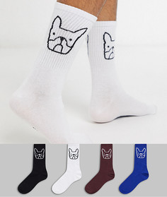 Набор из 4 пар носков с принтом Jack & Jones-Мульти