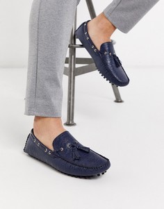 Темно-синие лоферы с кисточками Truffle Collection-Черный