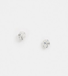 Серебряные серьги-гвоздики со стразами ASOS DESIGN-Серебряный