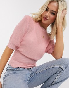 Розовый джемпер с короткими рукавами QED London