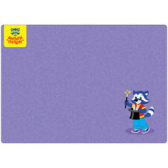 Клеенка для уроков труда Мульти-Пульти "Приключения Енота", однотонная с рисунком, 50*70см, ПВХ