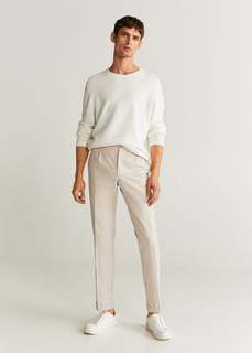 Брюки изо льна slim fit - Vibes Mango