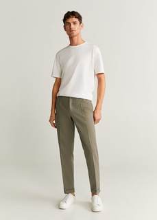 Брюки изо льна slim fit - Vibes Mango