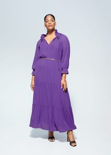 Длинное платье с воланами - Color Mango