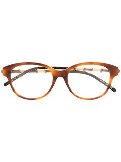 Gucci Eyewear очки в круглой оправе с двухцветными дужками