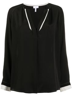Escada Sport блузка с V-образным вырезом и контрастными вставками