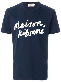 Maison Kitsuné футболка с принтом логотипа