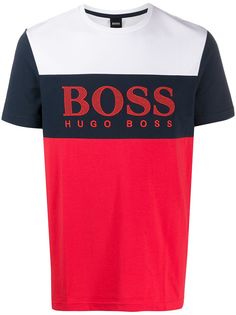 Boss Hugo Boss футболка в стиле колор-блок с логотипом