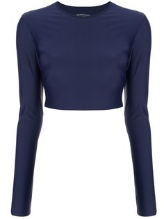 Lanston Sport Action Cropped L/SWith Thumbholes