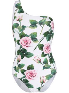 Dolce & Gabbana слитный купальник с цветочным принтом