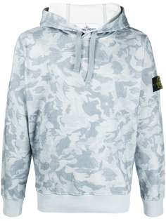 Stone Island худи с камуфляжным принтом и логотипом