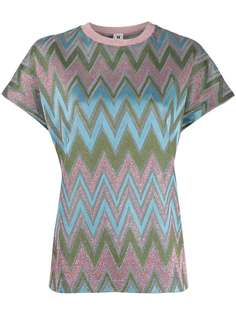 M Missoni топ с узором шеврон и блестками