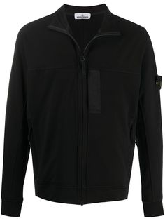 Stone Island толстовка на молнии со вставками