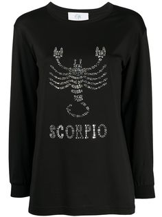 Alberta Ferretti декорированный топ Scorpio с длинными рукавами