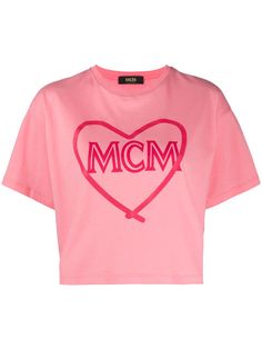 MCM укороченная футболка с логотипом