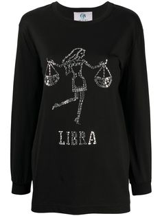 Alberta Ferretti декорированный топ с длинными рукавами и принтом