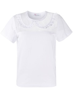 RedValentino футболка Point dEsprit со вставками