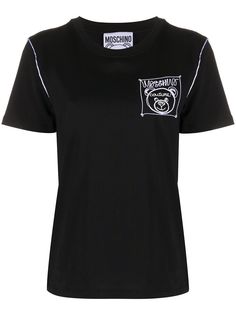 Moschino футболка с вышитым логотипом